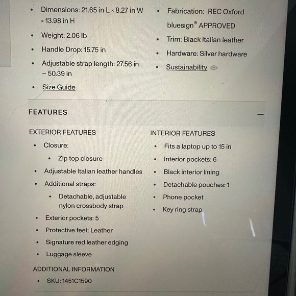 MZ Wallace Crosby weekender $425 nwt - Picture 5 of 5